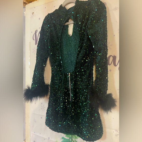 Front Sequin Mini Bodycon Dress - Picture 9 of 9